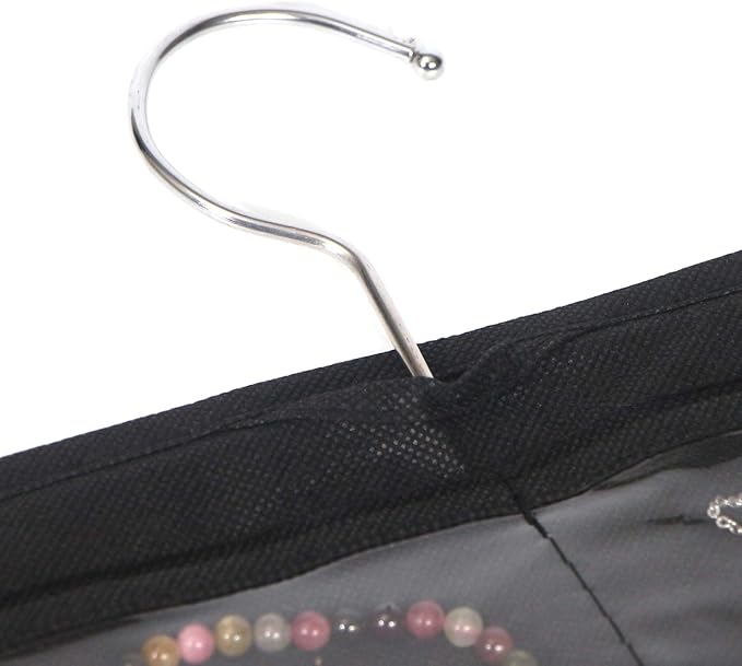 DIOMMELL 80 Pockets Hanging Jewelry Organizer for women, Storage Bag for Earrings Necklace Bracelet Ring accessory display holder box