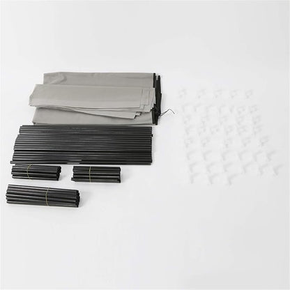 Free Standing Shoe Cabinet Double Rows 12 Lattices Combination Style Shoe Cabinet with Nonwoven Fabric Cover for Bedroom Entryway Hallway Living Room，Grey