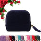 Travel Jewelry Case, Portable Foldable Box Mini Jewelry Travel Bag with Tassel Zipper Design, Soft Velvet Organizer Pouch for Bangle, Five Compartments