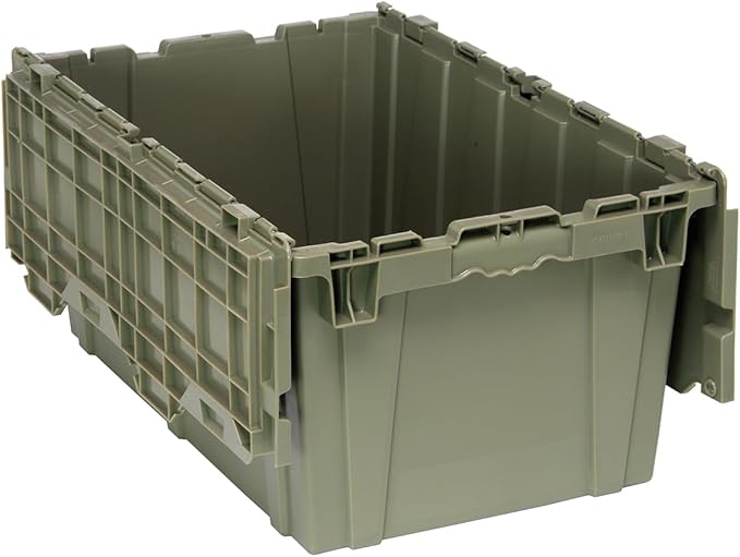 Quantum QDC2717-12 Distribution Bin, Heavy Duty Attached Top Container, 16-9/16"W x 27-5/16"L x 12-1/2"H Overall Size, 2.2 Volume