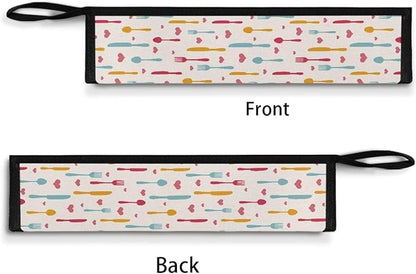 Cute Cutlery Print Reusable Travel Tableware Carrying Bag Storage Case Cutlery Flatware Organziers for Straw Spoon Fork Chopsticks Portable Utensil Holder