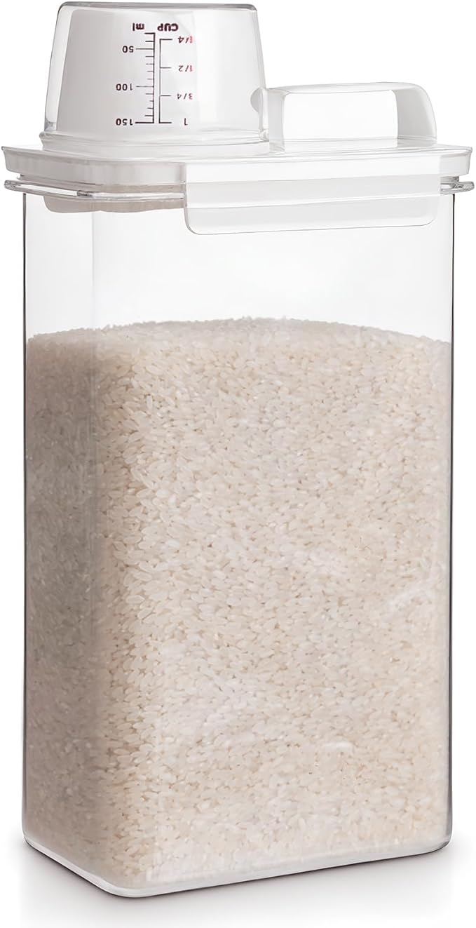 FrutPunch Rice Container,Rice Storage Container,3-5 Lbs Tcereal Storage Container,Suitable for Home Kitchen Rice, Soybean Food Storage,Pet Food Storage Containers (2.3, Liters)