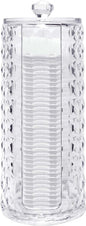 33.8oz Clear Cosmetic Cotton Pads Rounds Holder Easy Accessing Acrylic Makeup Removers Pad Organizer Dispenser with Removable Lid for Bathroom Bedroom Storage Display Rack