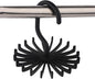 3 Pack Twirl Ties Rack Closet Organizer Tie Hanger Hook Headband Holder (Black)