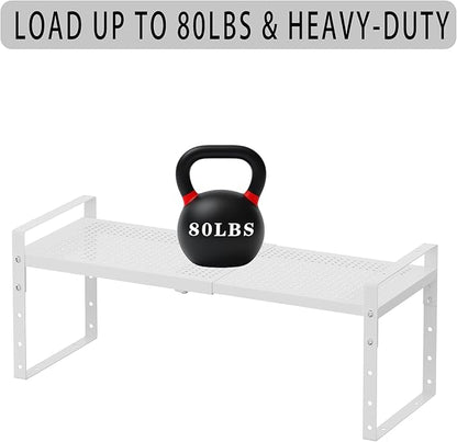 Expandable Metal Shoe Rack, Adjustable Space-Saving, Heavy-Duty Shoe Rack with Borders. Multi-Functional for Closet, Bathroom, Entryway, Kitchen or Office