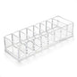 Makeup Organizer, Clear Acrylic Lipstick & Eyeshadow Palette Storage for Women & Girls, Desk & Drawer Cosmetic Holder, Easy Access (Clear)
