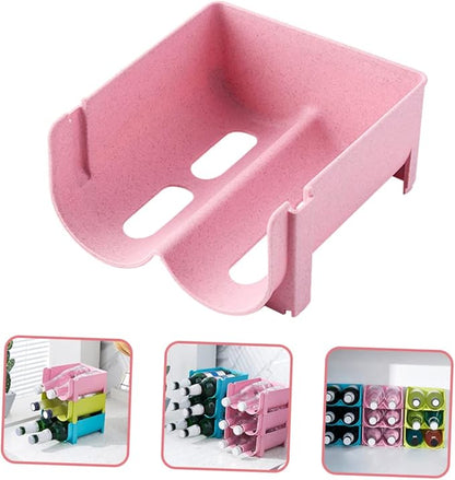 Luxshiny 3pcs Beverage Storage Rack Beer Bottle Stand Stackable Soda Can Holder Kitchen Rack Organize Your Pantry