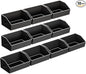 Homsorout Clothes Organizers and Storage - Fabric Cube Bins with Handles, Storage Baskets for Shelves, Trapezoid Collapsible Boxes for Home, Dorm, Office, 10 Pack, Black