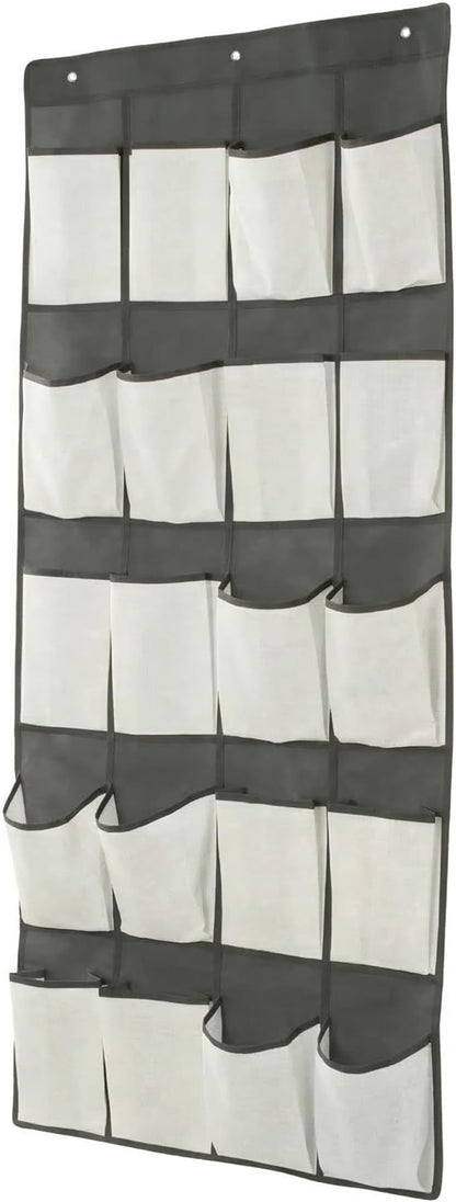 Simplify 20 Pocket Over The Door Hanging Shoe Organizer in Cashmere