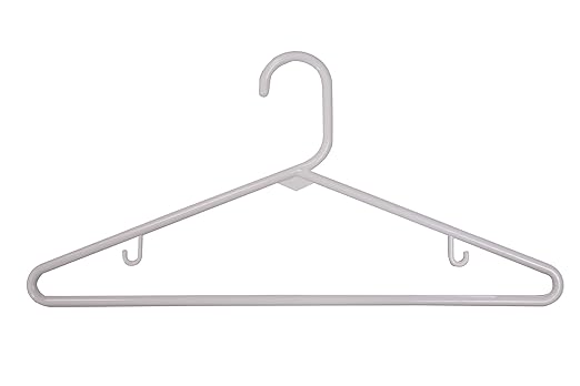 Nahanco Plastic Clothes Hangers, White, 24/Pack (TBWHU)