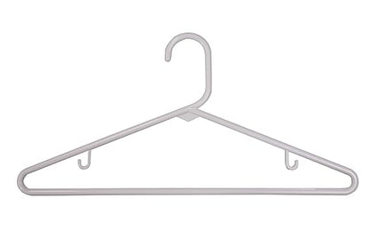 Nahanco Plastic Clothes Hangers, White, 24/Pack (TBWHU)