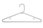 Nahanco Plastic Clothes Hangers, White, 24/Pack (TBWHU)