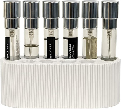 Perfume Sample Organizer for Bathroom or Vanity – Ideal Makeup and Skincare Storage, Desk and Bathroom Counter Organizer, Gift for Her ((PURE WHITE) Fits 8mL Atomizers (Travel Size))