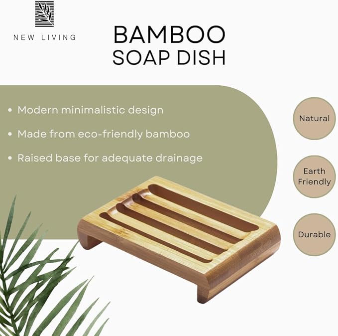 Bamboo Soap Dish | Bamboo Soap Tray | 11cm x 7.5 cm | Eco Product, Eco Friendly Gift (1)