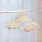 Plastic Hangers 20 Pack with Clips, 360°Swivel Hook Space-Saving Clothes Hangers, Lightweight Hangers for Pants, Coats, Dresses (Color : Beige)