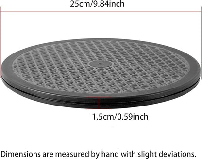 1 Pack 10 Inch Lazy Susan Turntable Heavy Duty Rotating Platform Smooth 360 Swivel for Tabletop, Monitor, Crafts, and TV - Black
