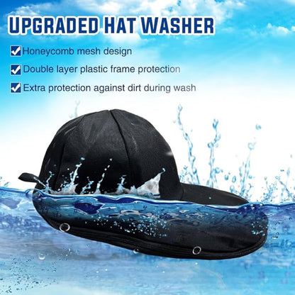 Hat Washer Cage for Washing Machine, Cap Washer with Mesh Bags Baseball Caps Cleaner/Cleaning Protector Cage