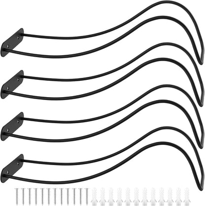 4 Pack Cowboy Hat Rack for Wall, Wall Mount Metal Hats Organizer Storage for Cowboy Hat, Fedora, Sun Hats,Wide Brim