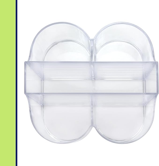 Lillian Tablesettings Cutlery Caddy Organizer 5 Compartment - Silverware Organizer & Napkin Holder - Clear, 6 Pack