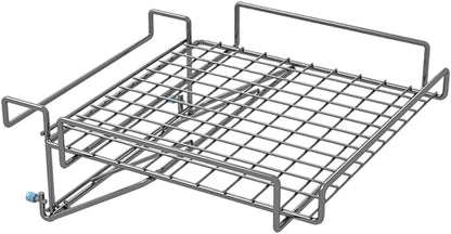 Haofy Cabinet Door Organizer Shelf Extender Foldable Stainless Steel Space Saving Storage Rack, Counter Extension for Kitchen No Drill 11.8x12.2 Inch (Original Color)