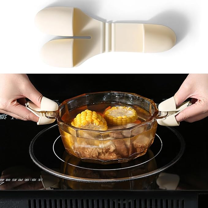 Pair Hot Plate Gripper Anti-Scalding Lightweight Silicone Hot Bowl Clip Holder Finger Sleeves Tips Finger Protector for Hot Bowls Instant Pot Microwave Oven Toaster Air Fryer Steam Oven