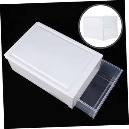 2Pcs Transparent Stackable Shoe Storage Organizer with Lids Plastic Containers for Shoes Closet Organizer Storage Boxes for Easy Access and Organization
