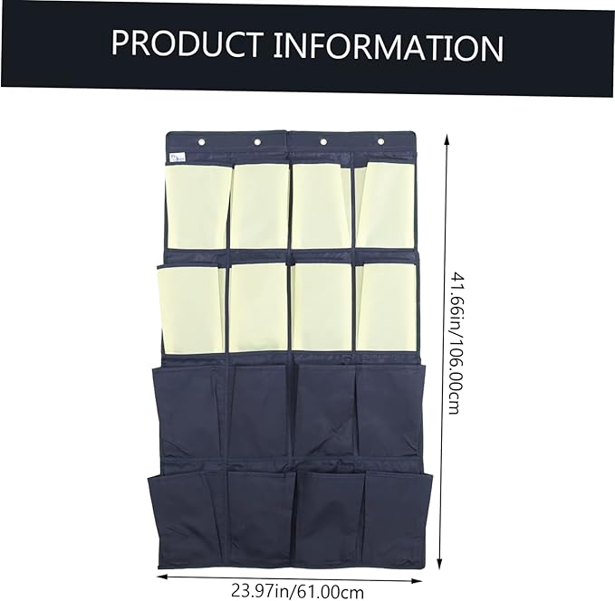 Door Shoe Organizer Closet Hanging Bag for Shoes Oxford Cloth Compartment Storage Pouch Rustic Modern Style