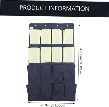 Door Shoe Organizer Closet Hanging Bag for Shoes Oxford Cloth Compartment Storage Pouch Rustic Modern Style
