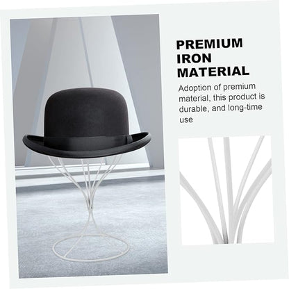 Garneck 1pc Wrought Iron Hat Rack Table Top Display Stand Black Desk Organizer Portable Tripod Wig Storage Stand Hat Shaping Rack Wig Holder Displaying Iron Hat Stretcher Display