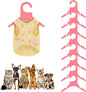 POPETPOP 50 Pcs Dog Clothes Hangers, Cute Pink Dog Drying Coat, Plastic Pet Apparel Hangers, Puppy Drying Racks for Dolls Cats Small Animals (Pink)