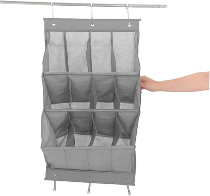 Zerodeko Door Hanging Shoe Rack Slot Organizer for Sneakers Boots High Heels Over the Door Storage for Entryway Bathroom Closet