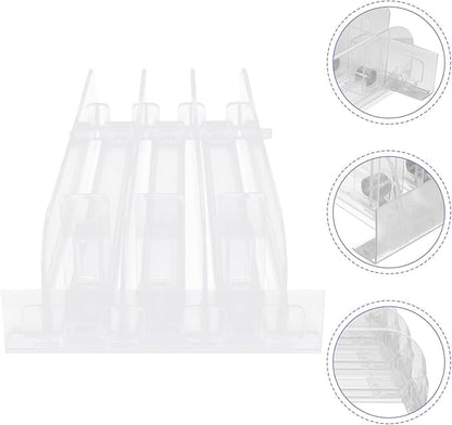 HEMOTON 3pcs Shelf Pusher Snack Tray Cosmetic Tray Tool Trays Drink Dispenser for Fridge Slide Out Kitchen Cabinet Drink Replenishment Pusher Beverage Shelf Glide Shop Drink Pusher Machine