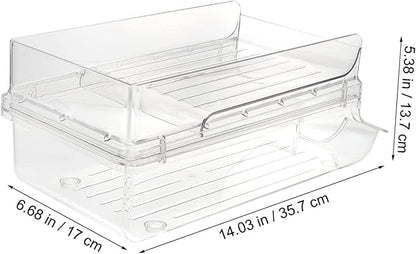 Soda Can Organizer Rack Refrigerator Holder for Beverage Cans Transparent Design for Easy Viewing Storage for Fridge and Pantry