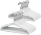 ManGotree 11" Baby Velvet Hangers, Non-Slip Infant Coat Hangers, Ultra-Thin Toddler Felt Hanger with 360° Swivel Hook, Space Saving Children's Hanger for Kids Clothes, 48 Pack (White)