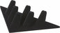 Plymor Black Velvet Ring Finger Display, Six on Triangular Base, 7" W x 3.25" D x 1.5" H