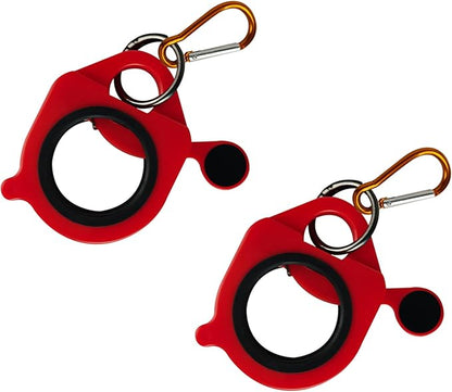 Zip Tie Holder Organizer Cable Tie Organizer Holder for Tool Belt Strong Efficient Solution for Electrician Zip Ties Holder Reusable Portable Safety (Red, 2 Pack)