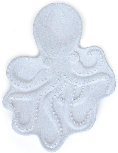 ZAWUU Resin Draining Octopus Soap Dish with Embossed Design – Multiuse Holder for Bathroom & Kitchen (Blue, Octopus)