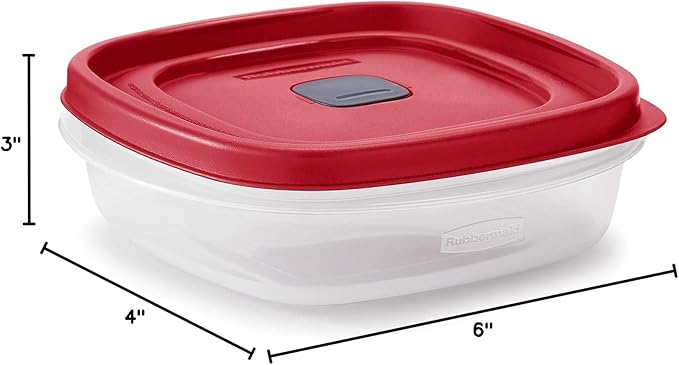 Rubber maid Food Storage Containers Three Cup Food Storage Containers 7 Peice Set, Easy Find Lids, 3 Containers, 3 Lids Chalk Pen And Chalk Labels