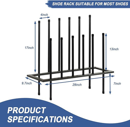 Boot Rack Shoe Cabinet Metal Shoe Rack for Closet Shoe Organizer for Closet for 6 Pairs Free Standing Shoe Racks Shoe Cabinet Storage for Entryway Bedroom, Patio Outdoor, Hallway large Boot Tray