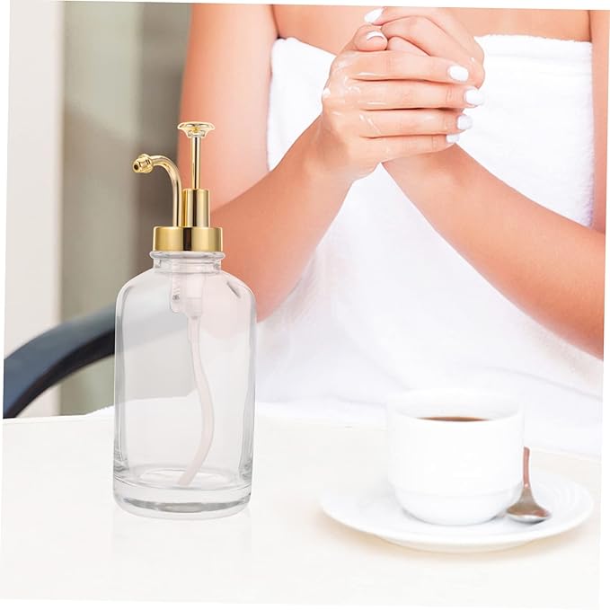 Didiseaon Glass Lotion Bottle Pump Syrup Dispenser for Bar Maple Syrup Soap Sugar Honey