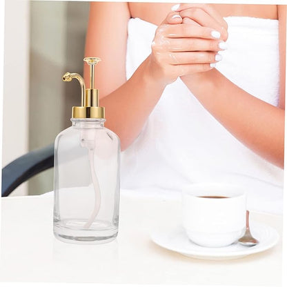 Didiseaon Glass Lotion Bottle Pump Syrup Dispenser for Bar Maple Syrup Soap Sugar Honey