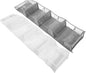 BESTYASH 2Pcs Over Door Storage Bag Organizer Non Woven Cloth Hanging Holder with Multiple Compartments for Bags and Shoes Decor White Grey Combination
