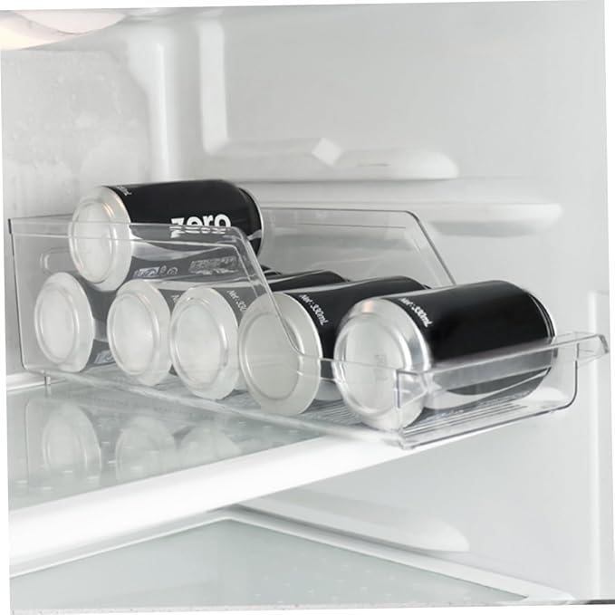 COLLBATH Beverage Can Dispenser Clear Storage Box for Refrigerator and Pantry Organization Stackable Holder for Drinks Safe Food-grade Material Easy Access