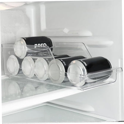 COLLBATH Beverage Can Dispenser Clear Storage Box for Refrigerator and Pantry Organization Stackable Holder for Drinks Safe Food-grade Material Easy Access