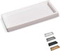 Spacewiser Countertop and Vanity Tray - Small 7.7” Silicone Tray for Soap Dispenser, Bathroom Trays, Dish Soap Trays for Kitchen Counter, Sink Caddy Sinks Organizer, Soaps Dish & Sponge Holder, White