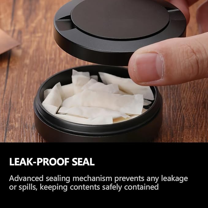 Portable Metal Can ZYN Box, Leak-Proof Design(black)