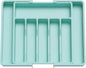 Lifewit Silverware Drawer Organizer, Expandable Utensil Tray for Kitchen, BPA Free Flatware and Cutlery Holder, Adjustable Plastic Storage for Spoons Forks Knives, 13-22 x 15", Turquoise