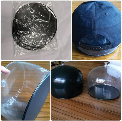 DOITOOL Inflatable Hat Shaper and Display Stand for Baseball Caps and Wigs Tabletop Pvc Hat Holder with Protective Inner Support to Prevent Deformation for Home and Store Use 6.69X6.49X5.51In