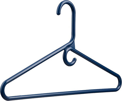 DEILSY™ Navy Heavy Duty Hangers with Hooks for Scarves & Belts – Thick and Strong Clothes Hangers for Shirts, Jackets, Pants, and Dresses – Space-Saving Plastic Hangers – Pack of 50