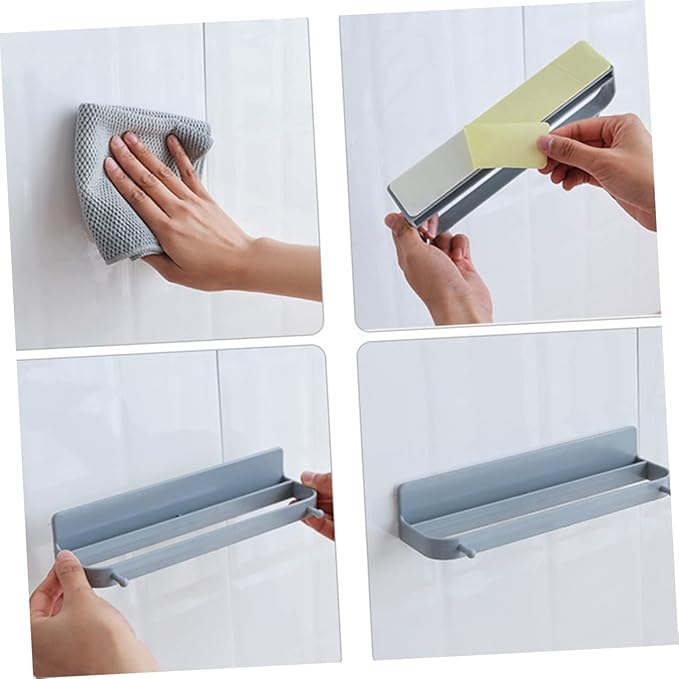 Luxshiny Wall Mounted Shoe Rack Sticky Holder Slippers Storage Organizer for Closet and Door Sturdy Plastic Hanging Shoe Hangers Space-Saving Design for Home Use Random Color